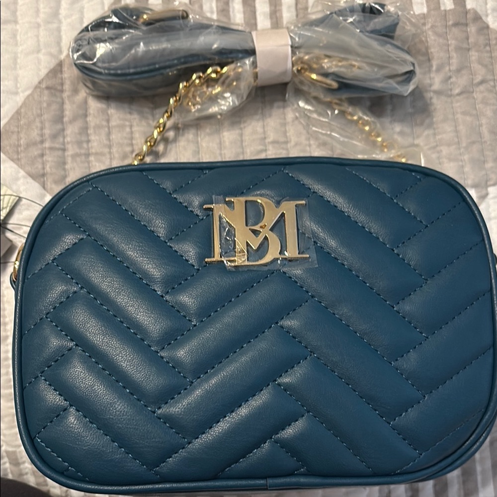 Elegant Blue Quilted Bag